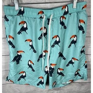Old Navy Swim Trunks Shorts Bathing Suit with Toucans Size Large